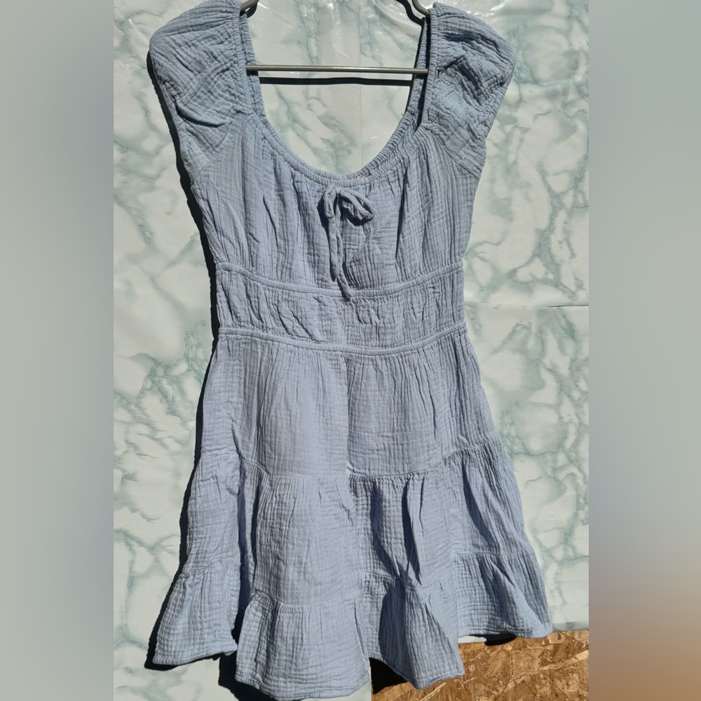 Altar'd State Sky Blue Gathered Dress